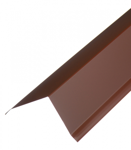 Планка торцевая для металлочерепицы 100х80 мм 2 м коричневая RAL 8017