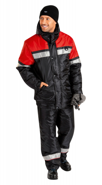 Костюм Актив утепленный куртка и полукомбинезон черный размер 56-58 рост 170-176