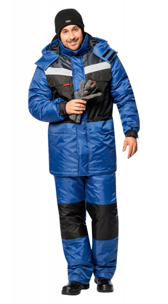 Костюм Сектор утепленный куртка и брюки васильковый размер 52-54 рост 170-176