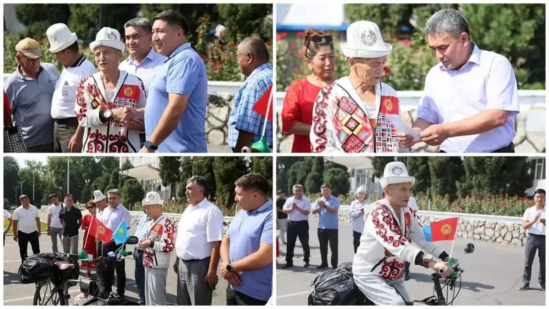 74-летний кыргызский аксакал на велосипеде выехал в Астану, чтобы попасть на ВИК