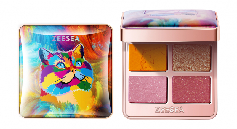 Zeesea Tipsy Kitty Eyeshadow Quad Палетка теней из 4 оттенков | 3 Fruit Punch / фруктовый пунш